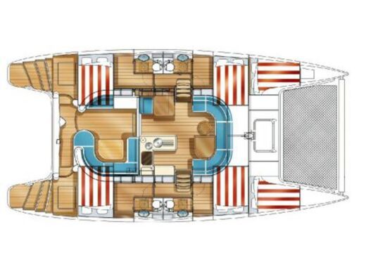 Catamaran Nautitech 441 boat plan