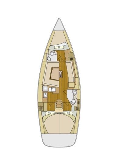 Sailboat Elan Elan Impression 384 Boot Grundriss