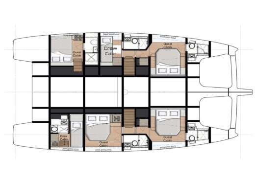 Catamaran Sunreef Sunreef 50 Planimetria della barca