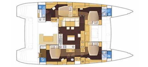 Catamaran Lagoon 56 Planimetria della barca