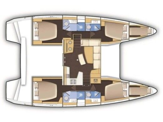 Catamaran  Lagoon 42 Plan du bateau