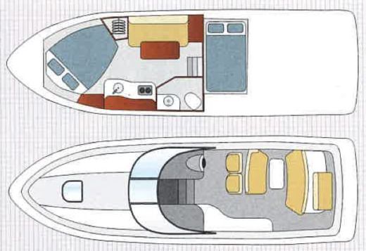 Motorboat Sea Ray SUNDANCER 335 Boot Grundriss