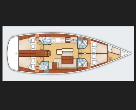 Sailboat Beneteau Oceanis 50 Family Boat layout