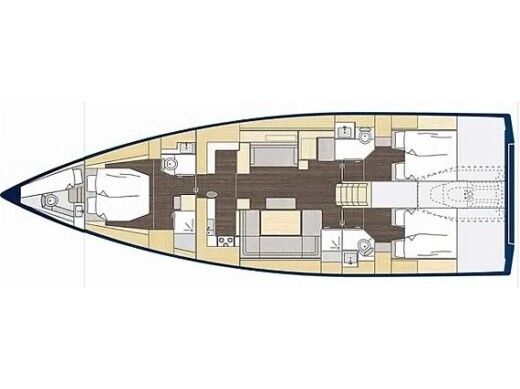 Sailboat Bavaria Bavaria C57 Plan du bateau