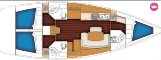 Sailboat Benetau Cyclades 43.4 boat plan