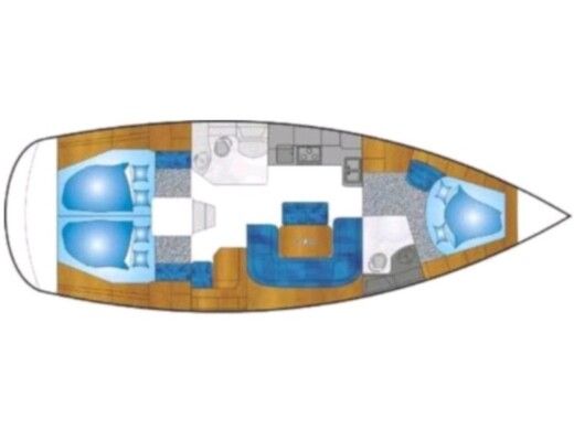 Sailboat Bavaria 39 Cruiser Boat layout