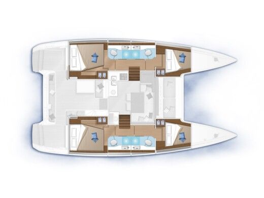 Catamaran Lagoon Lagoon 40 Plattegrond van de boot