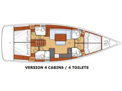 Sailboat Beneteau Oceanis 48 boat plan