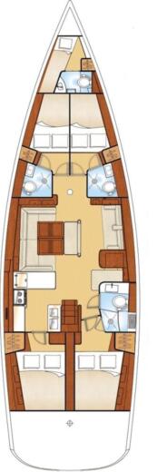 Sailboat Beneteau OCEANIS 54 Boat layout