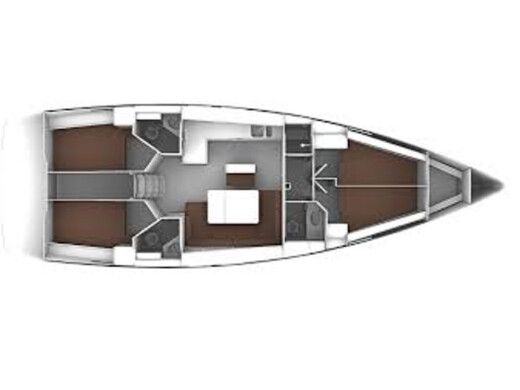 Sailboat BAVARIA CRUISER 46 Boot Grundriss