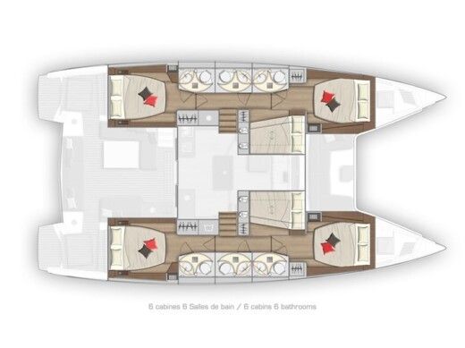Catamaran Beneteau LAGOON 50 Boat layout