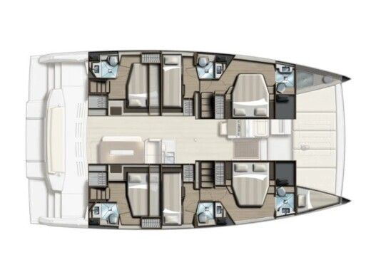 Catamaran  Bali 4.8 Terra Plan du bateau