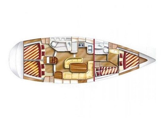 Sailboat DUFOUR Gib Sea 43 Planimetria della barca