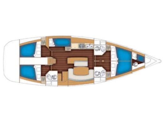 Sailboat Beneteau Cyclades 50.5 boat plan