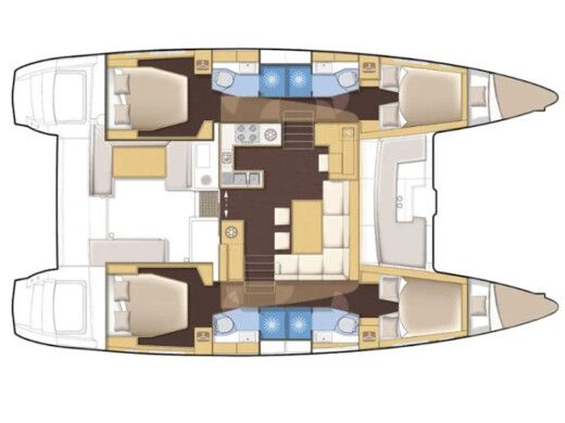 Catamaran Lagoon Lagoon 450f Boat design plan