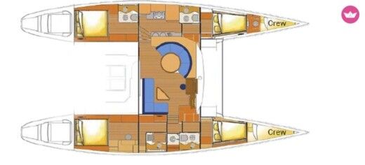 Catamaran Lagoon 570 boat plan
