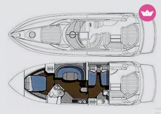 Motor Yacht Sunseeker Portofino 47 boat plan