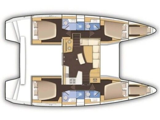Catamaran  Lagoon 46  boat plan