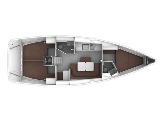 Sailboat BAVARIA CRUISER 41 Boot Grundriss
