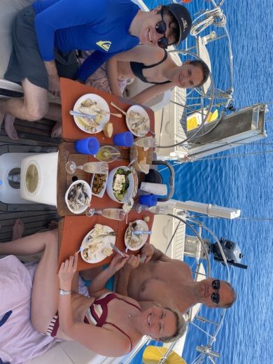 Iraklion Sailboat FULL DAY PRIVATE ALL INCLUSIVE TRIP TO DIA ISLAND Elan Impression 434 alt tag text