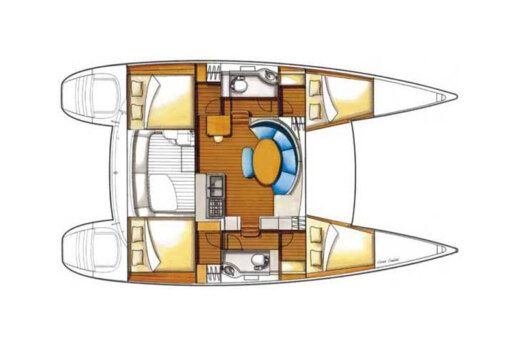 Catamaran Lagoon 380 Boat layout