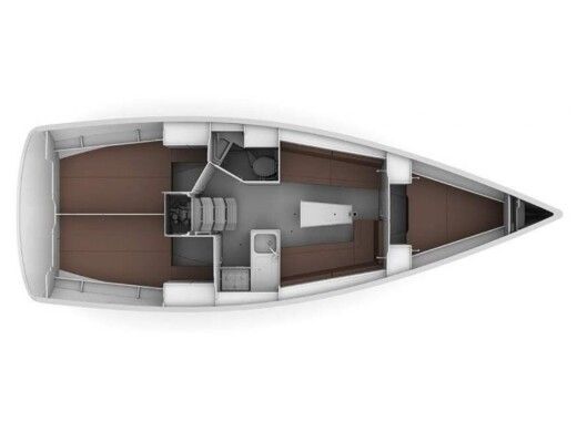 Sailboat Bavaria Cruiser 34 Boot Grundriss