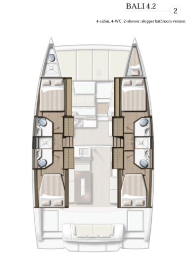 Catamaran Bali - Catana Bali 4.2 Plano del barco