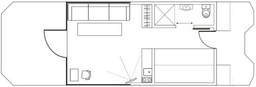 Houseboat führerscheinfreies luxuriöses Boot Campi Boat design plan