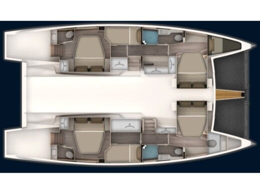 Catamaran  AVENTURA 45 Boat layout