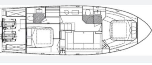 Motorboat Rio Parana 38 Plattegrond van de boot