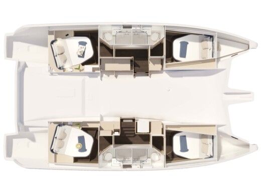 Catamaran  FP 44 /6 cab Boat layout