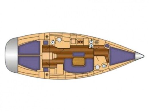 Sailboat Bavaria Cruiser 39 Plano del barco