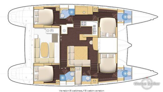 Catamaran Lagoon 500 Plano del barco