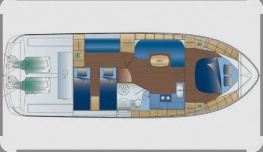 Motorboat Bavaria 37 Sport Boot Grundriss