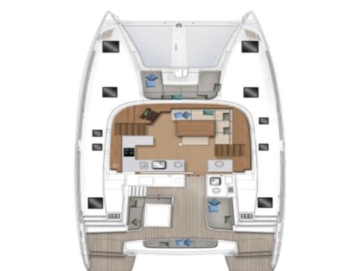 Catamaran  Lagoon 46 Fly Plan du bateau