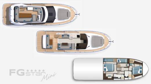 Motor Yacht Galeon 440 Fly boat plan