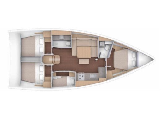 Sailboat Dufour Dufour 430 Grand Large Boot Grundriss