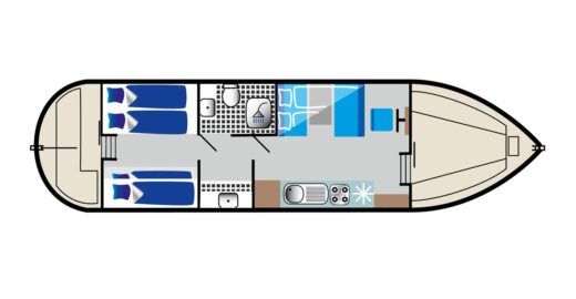 Houseboat Kuhnle-Werft Galle (HMR) Plan du bateau