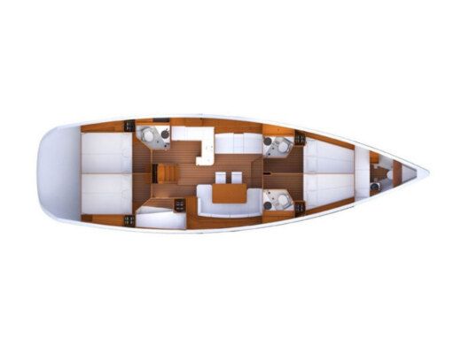 Sailboat Jeanneau Jeanneau 53 Σχέδιο κάτοψης σκάφους