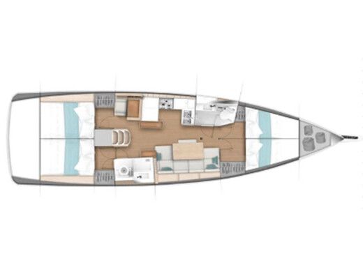Sailboat Jeanneau Sun Odyssey 440 Boat layout