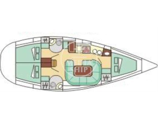 Sailboat Jeanneau Sun Dance 36 Boat layout