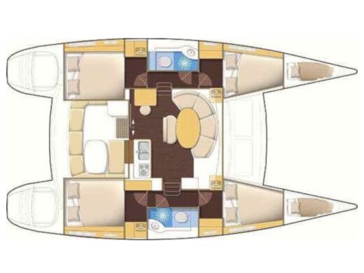 Catamaran LAGOON 380 S2 Plano del barco