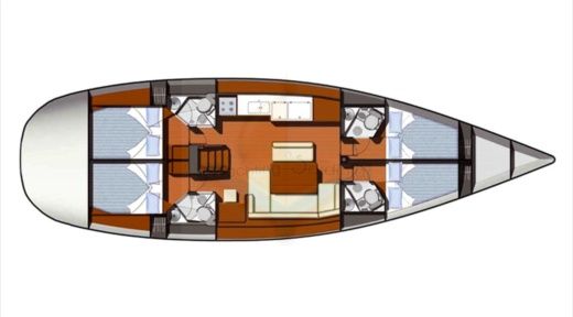 Sailboat Janneau Sun odissey 49i Boat design plan