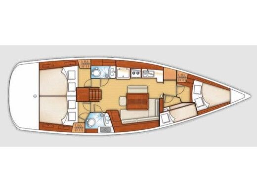 Sailboat Beneteau Oceanis 43 Plan du bateau