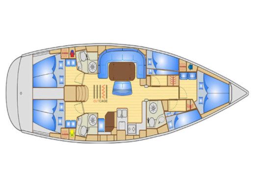 Sailboat Bavaria 50 Cruiser boat plan