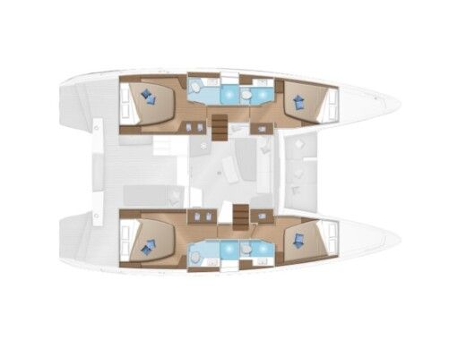 Catamaran  Lagoon 42 Boat design plan