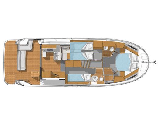 Motorboat Beneteau Swift Trawler 41 Fly boat plan