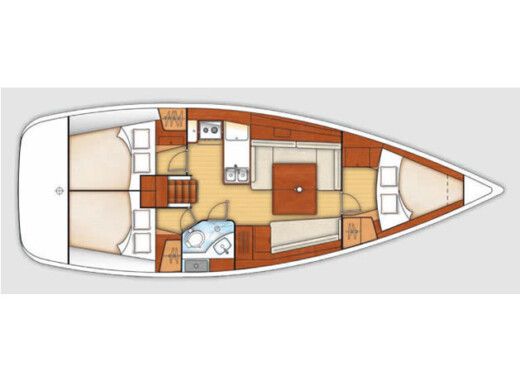 Sailboat Beneteau Oceanis 37 Boot Grundriss