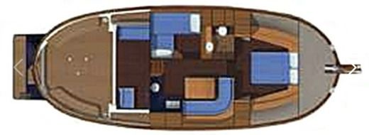 Motorboat Menorquin Yacht 120 Plan du bateau