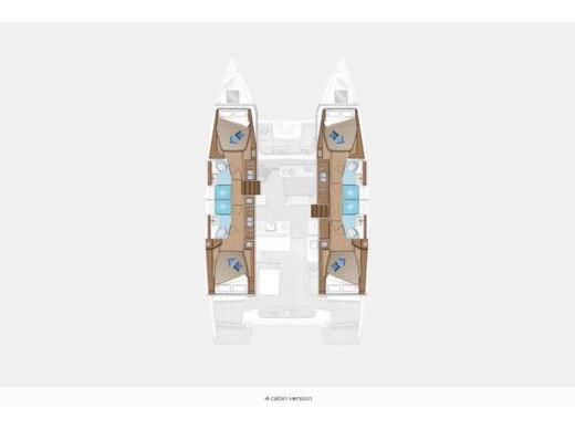 Catamaran Lagoon Lagoon 46 Σχέδιο κάτοψης σκάφους